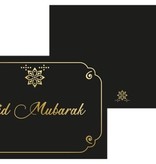 Kaart Eid Mubarak - Zwart/Goud