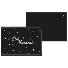 Kaart Eid Mubarak - Zwart/Zilver