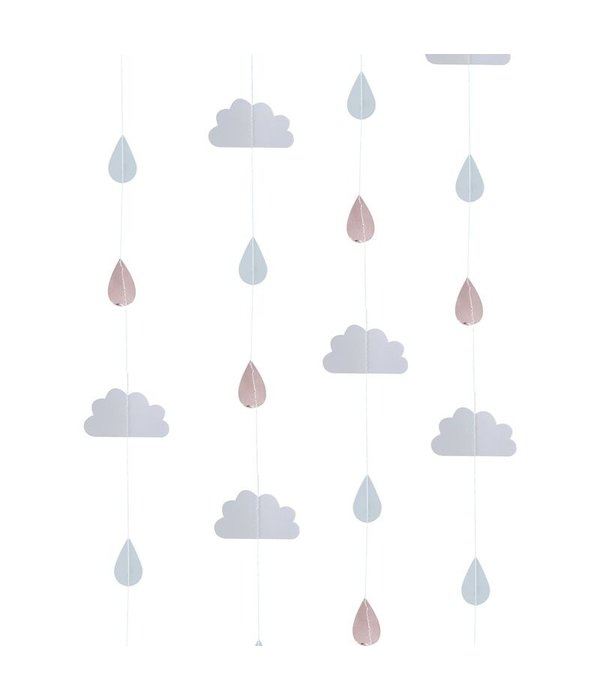 Wolkenhangers Babyshower backdrop (6st)