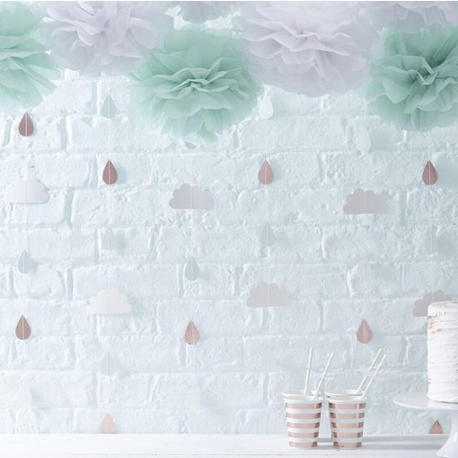 Wolkenhangers Babyshower backdrop (6st)
