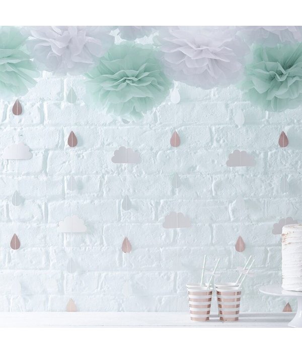 Wolkenhangers Babyshower backdrop (6st)