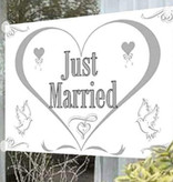 Gevelvlag Just Married 100x150cm