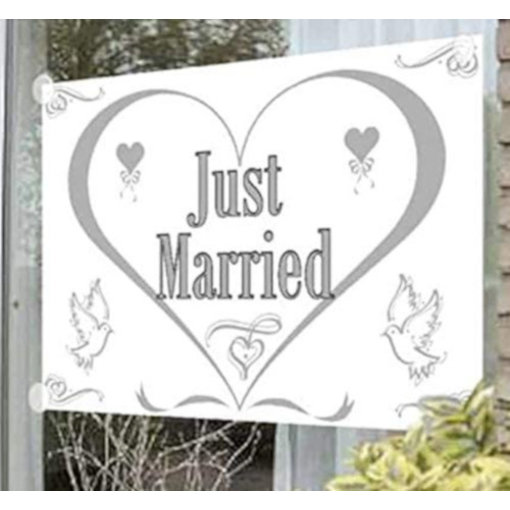 Gevelvlag Just Married 100x150cm