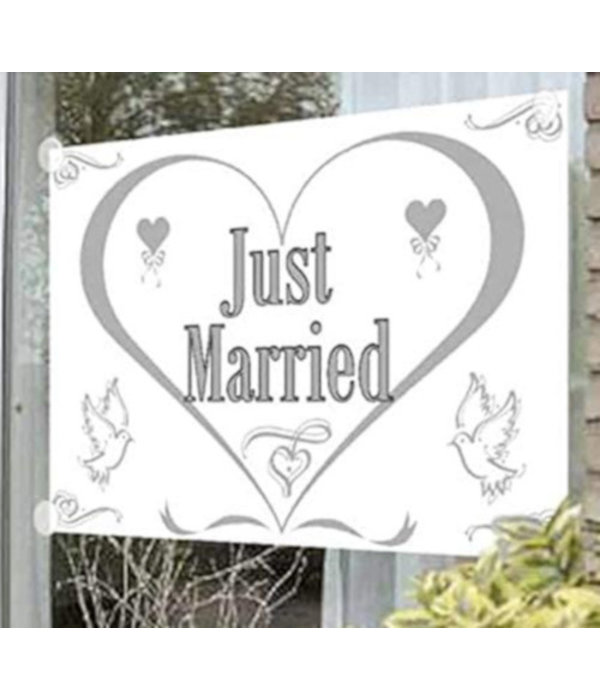 Gevelvlag Just Married 100x150cm