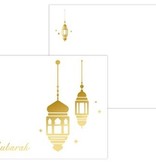 Kaart Eid Mubarak - Wit/Goud