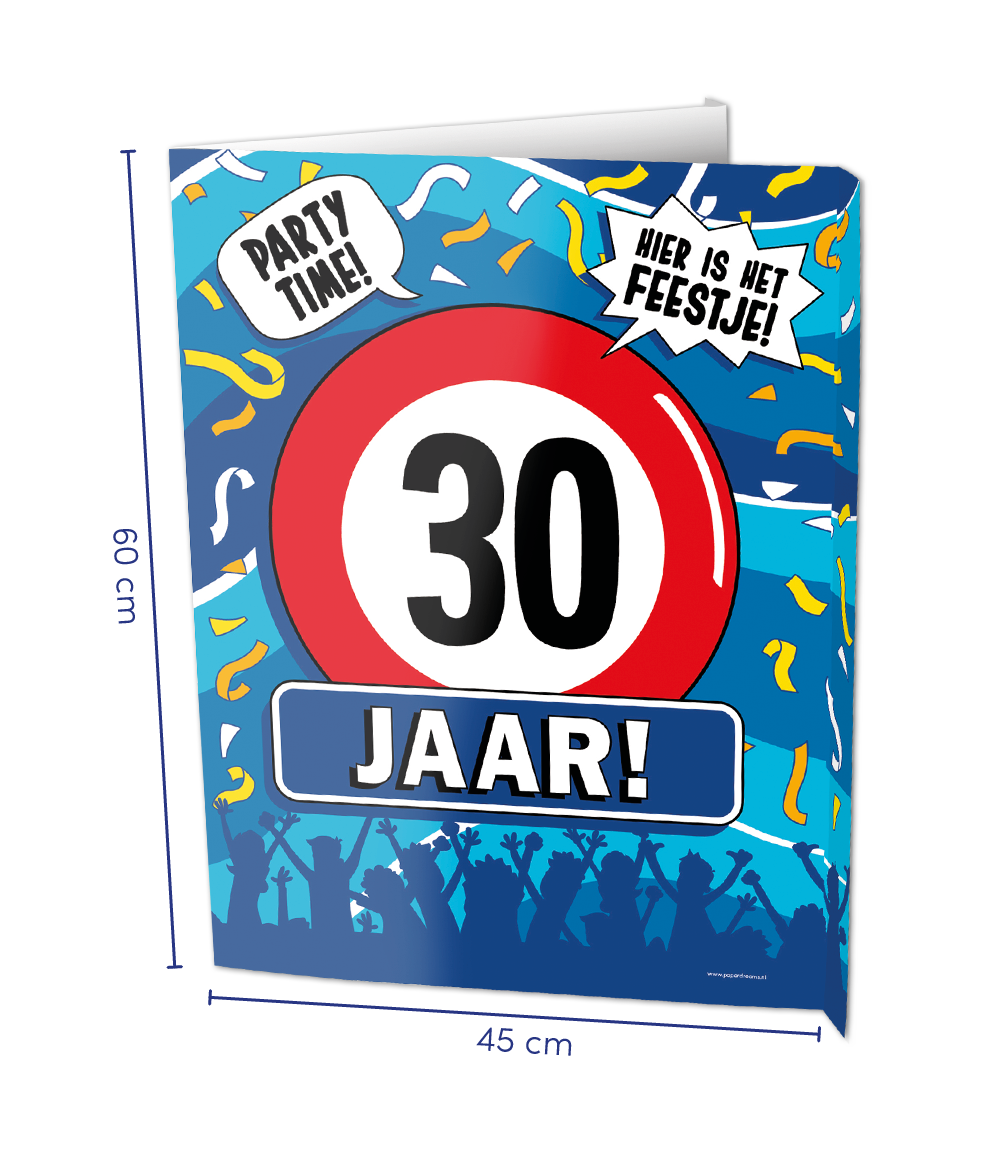 Raambord 30 Jaar Verjaardag (60x45cm) afbeelding