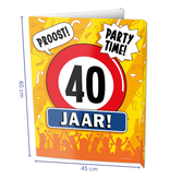 Raambord 40 Jaar Verjaardag (60x45cm)