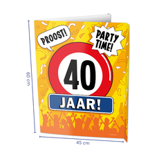 Raambord 40 Jaar Verjaardag (60x45cm)
