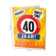Raambord 40 Jaar Verjaardag (60x45cm)