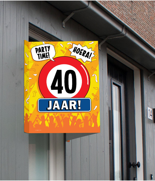 Raambord 40 Jaar Verjaardag (60x45cm)