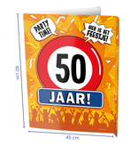 Raambord 50 Jaar Verjaardag (60x45cm)