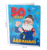 Raambord Abraham 50 Jaar Verjaardag (60x45cm)