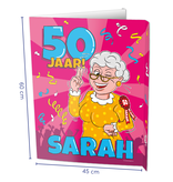Raambord Sarah 50 Jaar Verjaardag (60x45cm)