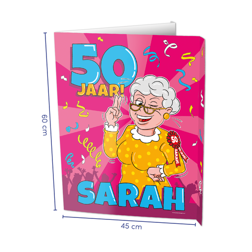 Raambord Sarah 50 Jaar Verjaardag (60x45cm)