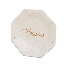Achthoekige Eid Mubarak Bordjes (18cm)