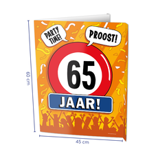 Raambord 65 Jaar Verjaardag (60x45cm)