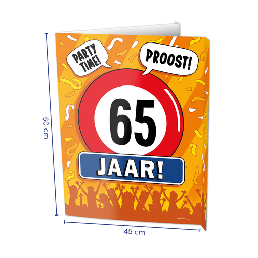 Raambord 65 Jaar Verjaardag (60x45cm)