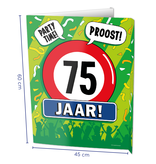 Raambord 75 Jaar Verjaardag (60x45cm)
