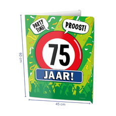 Raambord 75 Jaar Verjaardag (60x45cm)