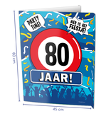 Raambord 80 Jaar Verjaardag (60x45cm)