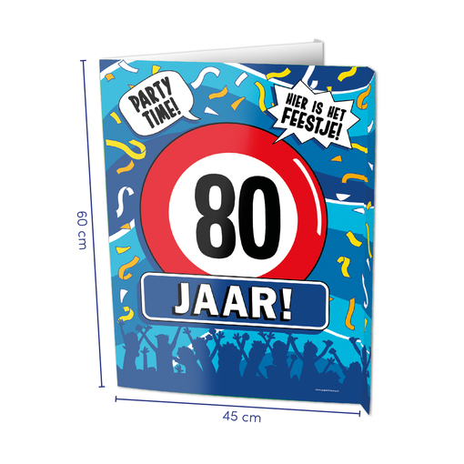 Raambord 80 Jaar Verjaardag (60x45cm)