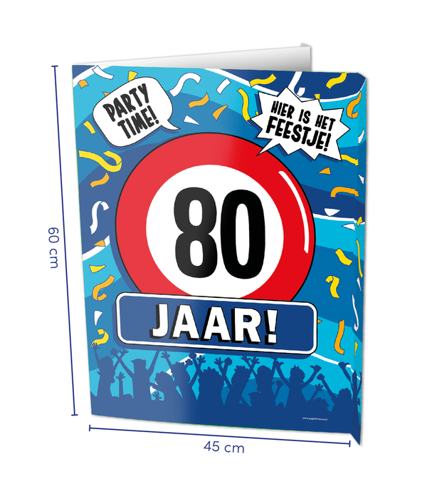 Raambord 80 Jaar Verjaardag (60x45cm)