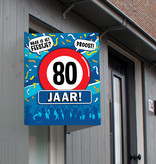 Raambord 80 Jaar Verjaardag (60x45cm)