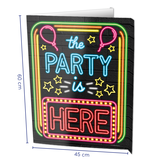Neon Raambord The Party Is Here (60x45cm)