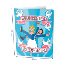 Raambord Hulde Aan Het Bruidspaar (60x45cm)