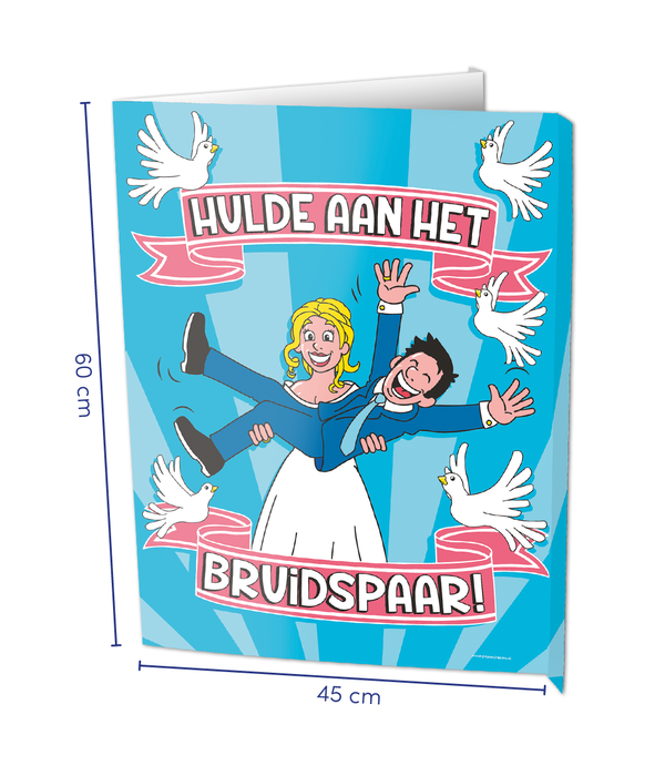 Raambord Hulde Aan Het Bruidspaar (60x45cm)