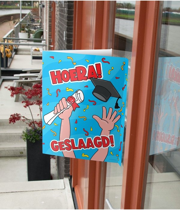 Raambord Hoera Geslaagd (60x45cm)