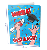 Raambord Hoera Geslaagd (60x45cm)