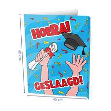 Raambord Hoera Geslaagd (60x45cm)