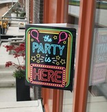 Neon Raambord The Party Is Here (60x45cm)