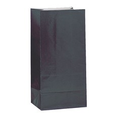 Papieren Giftbags Zwart (12st)