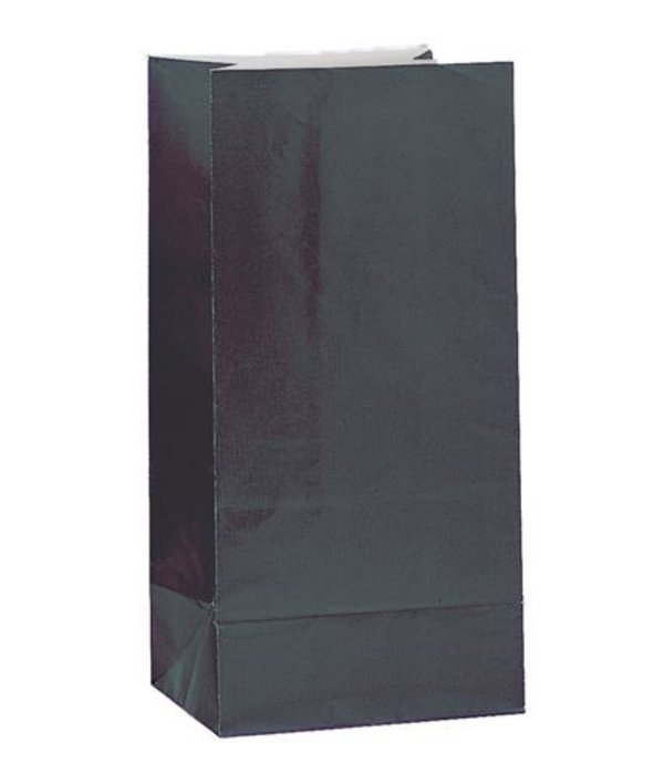 Papieren Giftbags Zwart (12st)