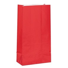 Papieren Giftbags Rood (12st)