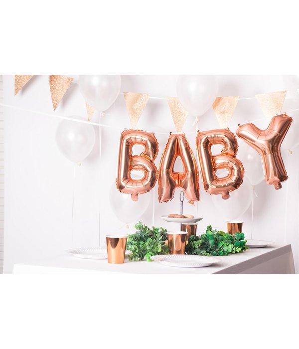 Feestbekers Roségoud Metallic (8st)