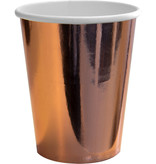 Feestbekers Roségoud Metallic (8st)