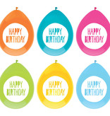 Feestballonnen Happy Birthday Multikleur (6st)