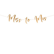 LetterBanner Miss to Mrs Rosegoud 18x76cm
