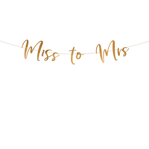 LetterBanner Miss to Mrs Rosegoud 18x76cm