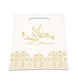 Plastic Uitdeelzakjes Eid Mubarak Goud (6st)