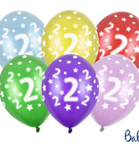 Verjaardag Ballonnen 2 Jaar Metallic Mix