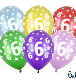 Verjaardag Ballonnen 6 Jaar Metallic Mix