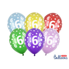 Verjaardag Ballonnen 6 Jaar Metallic Mix