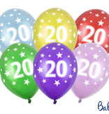 Verjaardag ballonnen 20 jaar Metallic Mix
