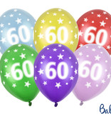 Verjaardag Ballonnen 60 Jaar Metallic Mix