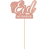 Eid Mubarak Cake topper Rosé Goud (15cm)