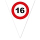 Vlaggenlijn Verkeersbord 16 Jaar Wit - 5 Meter